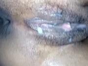 Preview 4 of my pussy washed by craempie too much cum right after he destroys my pussy🍆🥛🍑💦🤤