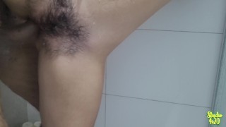 Fodendo gostosinho no banho com o meu marido pirocudo