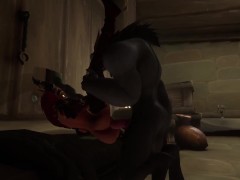 An Elf redhead in a Werewolf's cell | Warcraft Hentai Parody