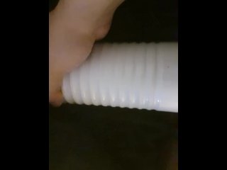 MOANING while my fleshlight is remote controlled