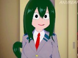 Deku and Tsuyu Asui Fuck Between Study Hours While Nobody is Watching - My Hero Academia Hentai 3d