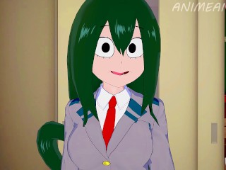 Deku et Tsuyu Asui Baisent Entre Les Heures De Cours Sans Se Faire Voir - my Hero Academia Hentai 3d