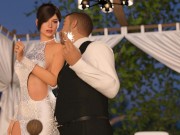 Preview 1 of The Bride - Husband Watches another guy Fuckin his wife at their Wedding