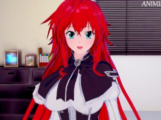 Baiser Rias Gremory De Highschool DxD Jusqu'à Ejaculation Interne - Anime Hentai 3d non Censuré