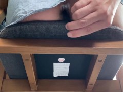 A foreign object is inserted into the hole in the buttocks. Even though I was in a video conference,