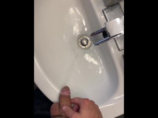 Rub my dick on my step mom toothbrush after pee pissing in her sink while she out with step sister