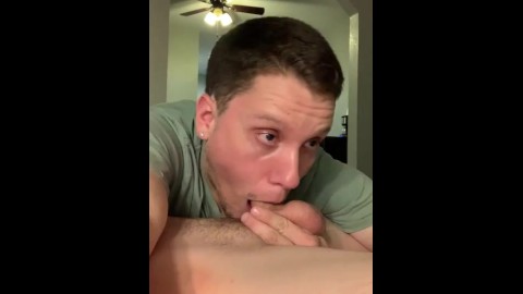 Blowing Straight Friend in His Hotel Room