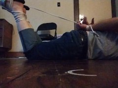Self hogtie  - Screenshot 11 of 16 - Male Feet