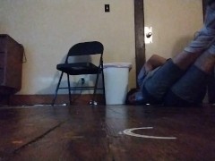 Self hogtie  - Screenshot 15 of 16 - Male Feet