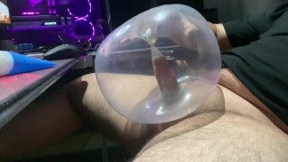 masturbating with a condom