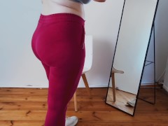 Video Standing sex. He grabbed my pants to love me. Cum on tits. wow!