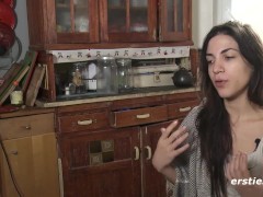Ersties: Cute Magena Masturbates Her Hairy Pussy In An Elevator
