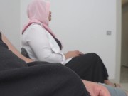 Preview 1 of SHE IS SHOCKED! I take the risk of getting my cock out in front of Hijab woman.