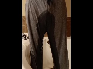 pissing, kink, pee desperation, vertical video