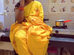 Video Part 1, Indian Stepmom got caught by stepson while taking to her boyfriend and got fucked