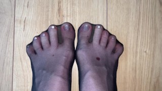 NYLON FOOT FETISH - Playing with My Precious Feet