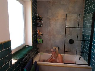 Blonde Girlfriend Suck Dick During Bath Till Its Dry/ Dom and_Pat