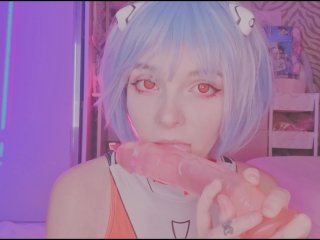 small tits, rei ayanami, petite, toys
