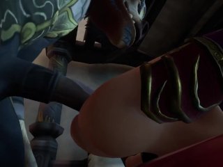 Redhead Elf Takes Tauren Dick inThe Ass_Warcraft Parody