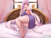 Preview 1 of Live Waifu Wallpaper - Part 1 - Hot Purple Hair Babe By LoveSkySan