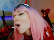 Preview 1 of SLOBBERY AHEGAO WITH LOLLIPOP FROM WHORE ZERO TWO