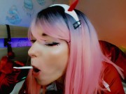 Preview 5 of SLOBBERY AHEGAO WITH LOLLIPOP FROM WHORE ZERO TWO