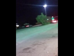 Public Male Exhibitionist Nude & Strokes His Little Dick Busy Shopping Plaza