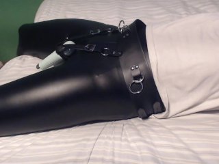 latex leggings, orgasm, bondage, bdsm