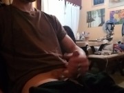Preview 1 of Videos xxx Voyeur I Show My Breast and My Cock Without My Girlfriend Knowing. pre cumshot oh yeah