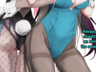 Asuna teaches Karin how to interrogate perverts (Femdom, Edging, CFNM) Blue_Archive - Hentai JOI