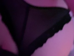Fucked me in a fishnet belt and black nylon stockings