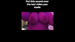Giant Tits Being Flashed By A Tiktok Girl