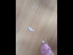 Wanking over, and then eating, a cum covered Pringle