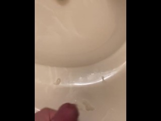 Bathroom Quick Cum on the Sink