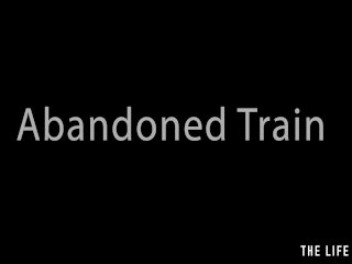Adventurous beauty masturbates in an abandoned railroad car