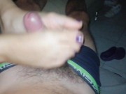 Preview 4 of Perfect amateur footjob at midnight