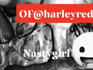 Intro to @harleyred on Onlyfans and her creamy ass pussy