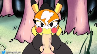 Pikachu pijpbeurt sperma (Pokemon parodie) 