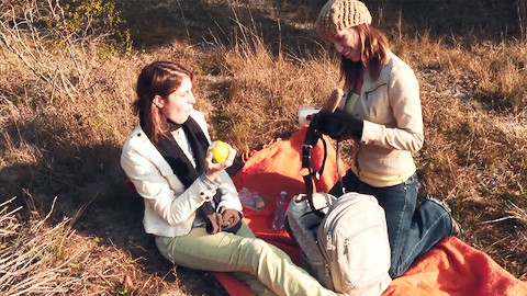 Who puts a big strap on dildo in the picnic bag before going outdoors for some fresh air we all see