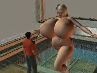 kink, breast expansion, growth, giantess