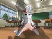 Preview 2 of 3D HENTAI Neko schoolgirl fucks with two teachers in the classroom