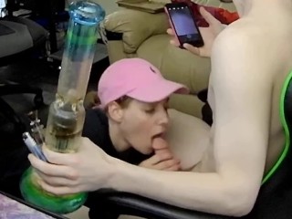 Heather Kane Demands Cum and Milks him Faster than he can Smoke a Bowl