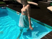 Preview 2 of Finnish blonde tattooed pornstar Mimi underwater