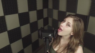 Mia Teases with her Ear Licking ASMR