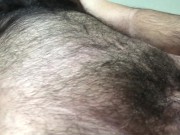 Preview 3 of Natural Alpha Hairy Man jerking off and big cum on the table
