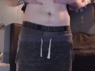 Hairy Goth FTM with Shaved Pussy -STRIP MASTURBATE TEASE