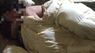 Perverted married woman having sex in the next room with her husband
