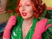 Preview 4 of pink rubber gloves video - ASMR teasing seducing close up - Arya Grander
