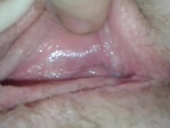 Wife close up pussy fingering 