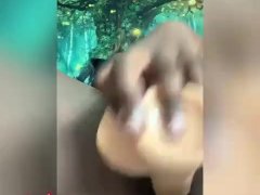 Slutty Thick ebony kitten loves cumming 